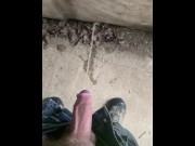 Preview 1 of Pissing in public abandoned building