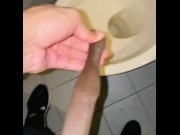 Preview 3 of Pissing foreskin fetish at the gym bathroom