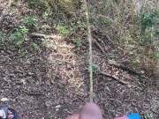 Preview 6 of Holding His Dick In The Woods While He Takes a Piss