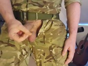 Preview 5 of British Army soldier playing with his BIG COCK!