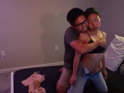 Preview 1 of 18not20 Barely Legal Chinese Asian Girl Has Pussy As Tight As Her Jeans & Makes the Old Man Go Crazy
