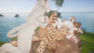 Lesbian Furry Threesome