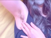 Preview 6 of A Japanese amateur in a tank top just strokes her armpit hair [homemade]