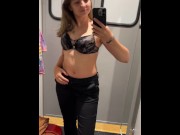 Preview 1 of Flashing my tight ass in public changing room!