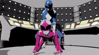 White and pink ranger Doggystyle Anal