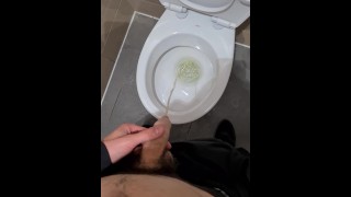 Peeing in public toilets.