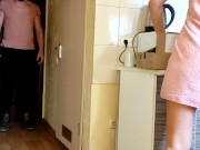 Preview 2 of young slut decided to suck the parcel delivery man