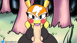 Pikachu Blowjob Cum (Pokemon parody) 