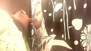 BBW TRANNY SUCKS UNCUT LATINO COCK (GLORYHOLE)