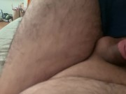 Preview 2 of morning stroking thick cock until it explodes with cum