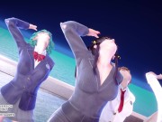 Preview 6 of [MMD] 2 Phut Hon Sexy Dance Marie Rose Tamaki Misaki Kasumi Nyotengu Doa Uncensored Hentai