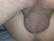 Preview 4 of Balls slapping my ass and creampies gapping pussy