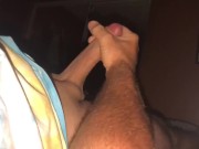 Preview 5 of Taking care of my morning wood in bed while all alone and then cleaning up my cumshot with my mouth
