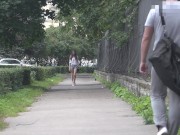 Preview 4 of Bulge dick flash on street  public flashing 2
