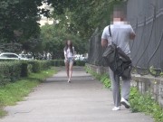 Preview 6 of Bulge dick flash on street  public flashing 2