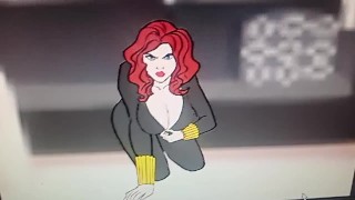 Marvel DC Hentai Futanari - Black Widow fucked by Wonder Woman Futa and threesome with Harley Quinn