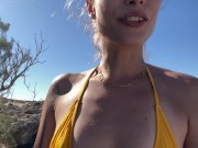 Preview 5 of Juicy PUSSY on vacation gets nasty in PUBLIC | LaraJuicy