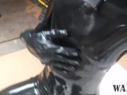 Preview 4 of Shiny and Bald Rubber Slaveboy