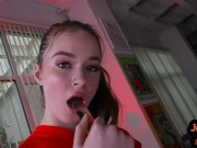 Preview 2 of POV anal mediumboobs teen assbanged after dildo anal toying