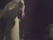 Preview 2 of Walking naked near the apartment while playing with my erect cock _ 220323