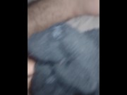 Preview 5 of Hairy cock dude shows his dirty socks full of cum