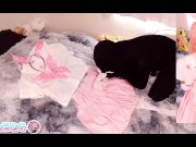 Preview 2 of ピンクうさちゃんの服でオナニーするゼンタイ男