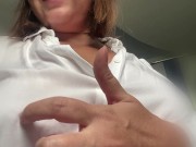 Preview 2 of ⭐ PLAY PUFFY NIPPLES. HUGE AREOLAS STEPMOM BITCH. GIANT NIPPLES NYMPHOMANIAC MILF. 💋