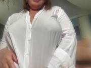 Preview 3 of ⭐ PLAY PUFFY NIPPLES. HUGE AREOLAS STEPMOM BITCH. GIANT NIPPLES NYMPHOMANIAC MILF. 💋