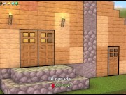 Preview 3 of HornyCraft [Minecraft parody hentai game] Ep.6 Alex is doing the best handjob ever