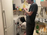 Preview 6 of Innocent Girl Gets Fucked By Stranger While She Is STUCK In The Washing Machine