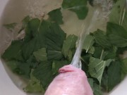 Preview 5 of Making a fresh cup of mint tea with piss