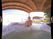 Preview 3 of Sexy blonde naked in hot tub
