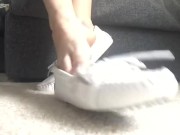 Preview 6 of White Driving Moccasins Frieda Ann Foot Fetish