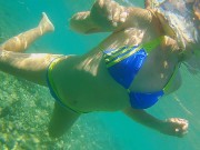 Preview 1 of Underwater CLOSE UP PEE and Naked Swimming