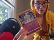 Preview 3 of Halloween Pokémon Card Unboxing With My Titties Out!