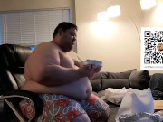 Preview 1 of 600lbs SuperChub piggy stuffing himself