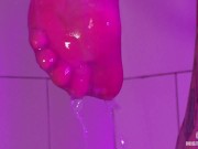 Preview 6 of Washing my Dirty Nylon Feet In Shower After I Squeezed Burger