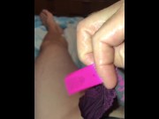 Preview 1 of Masturbating With My Wife’s Dirty Panties and Using Them To Clean Up My Cumshot