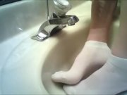 Preview 5 of Sock Series Wet White Socks Frieda Ann Foot Fetish