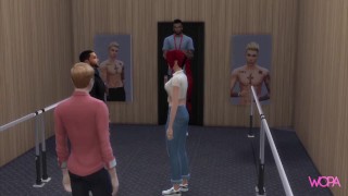 Justin Bieber has sex with a fan in the dressing room. Her boyfriend stands at the door waiting