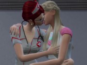 Preview 5 of Doctor kissing patient. Lesbian Sex in the Hospital