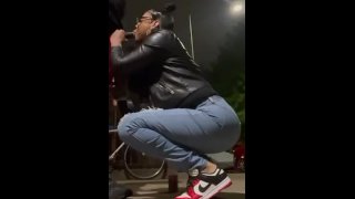 19yo Slim Thick Ebony TGirl Bouncing on DL Weedmans BBC… Almost Caught By His Girlfriend