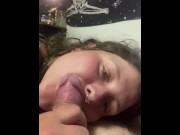 Preview 3 of Girlfriend expertly sucks my uncut dick to wake me up until very thick cum shot