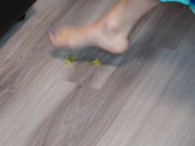 Preview 1 of Smashing Green Grapes with My Feet and Toes!