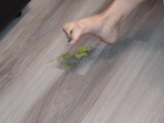 Preview 3 of Smashing Green Grapes with My Feet and Toes!