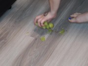 Preview 4 of Smashing Green Grapes with My Feet and Toes!