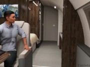 Preview 2 of Mile High - Flight Attendants Fucked by Rich Business Man on Private Jet