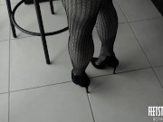 Preview 1 of Sexy fishnets and high heels fetish , the hottest legs and high heels!