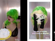 Preview 2 of Teaser - Naughty Jennifer wears clown paint & pies herself with shaving foam