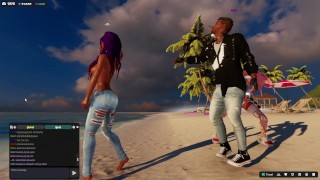 3DXUnion 3DXChat hot dancing on the beach